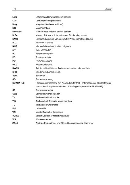 ZEvA Evaluation von Lehre und Studium im Fach Maschinenbau an ...