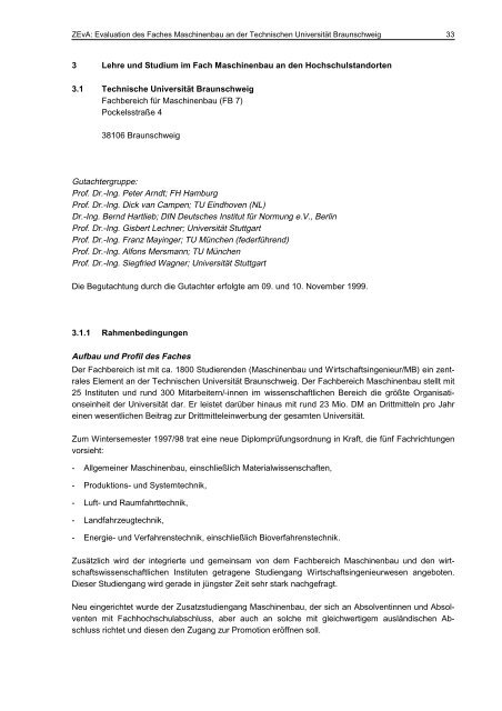 ZEvA Evaluation von Lehre und Studium im Fach Maschinenbau an ...