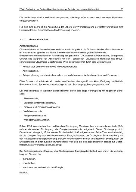 ZEvA Evaluation von Lehre und Studium im Fach Maschinenbau an ...