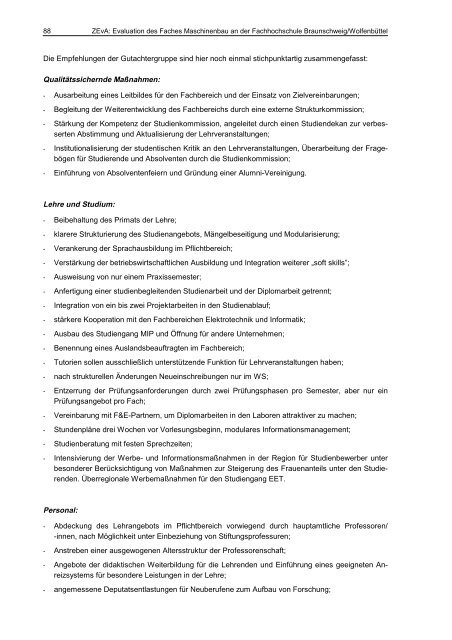 ZEvA Evaluation von Lehre und Studium im Fach Maschinenbau an ...