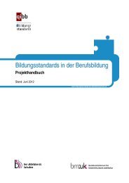 Projekthandbuch - Berufsbildende Schulen in Österreich
