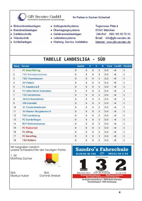 tabelle landesliga - süd - web264 @ server110.dns-was.de