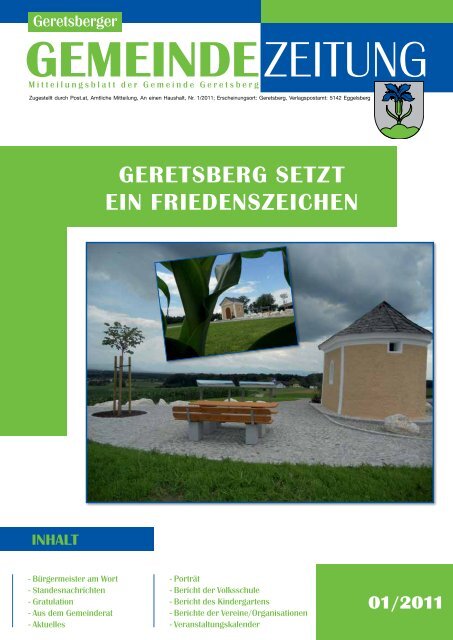 Gemeindezeitung 1/2011 - Gemeinde Geretsberg