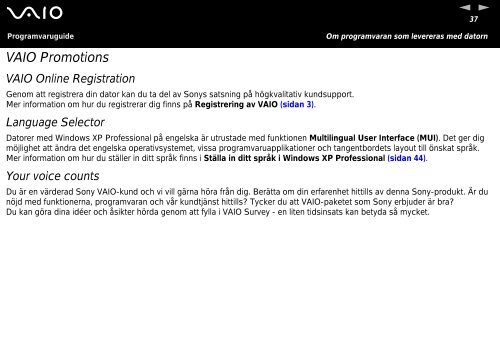 Sony VGN-T1XP - VGN-T1XP Manuale software Svedese