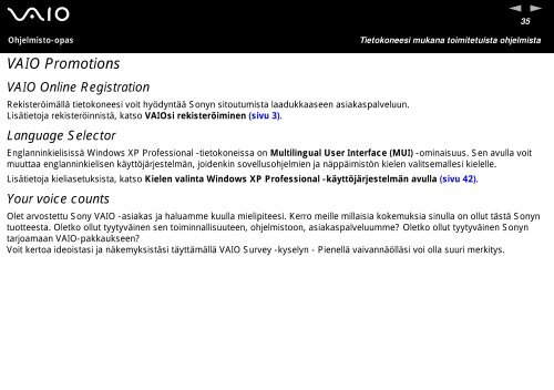 Sony VGN-T1XP - VGN-T1XP Manuale software Finlandese