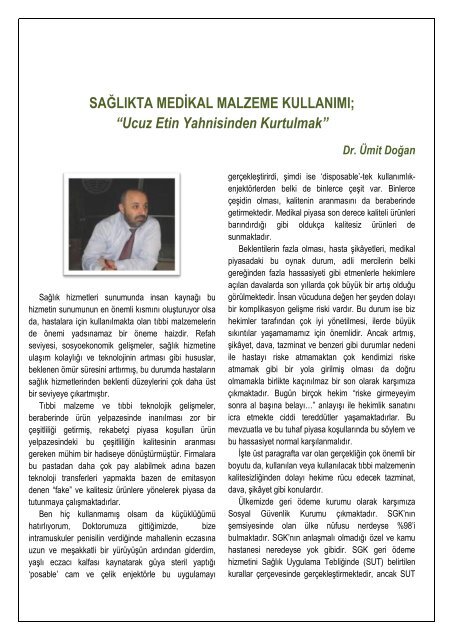 11-SAĞLIKTA MEDİKAL MALZEME