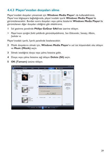 Philips GoGear Baladeur audio &agrave; m&eacute;moire flash - Mode d&rsquo;emploi - TUR