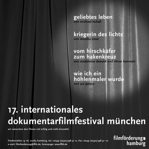 17. Internationales Dokumentarfilmfestival München - DOK.fest ...