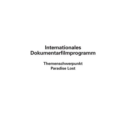 17. Internationales Dokumentarfilmfestival München - DOK.fest ...