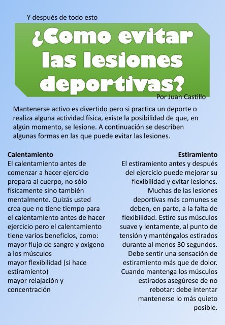 Lesiones deportivas