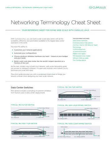 Networking Terminology Cheat Sheet