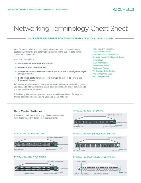 Networking Terminology Cheat Sheet