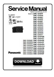 Panasonic Lumix DMC GX8 service manual and repair instructions