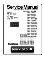 Panasonic Lumix DMC GX8 service manual and repair instructions