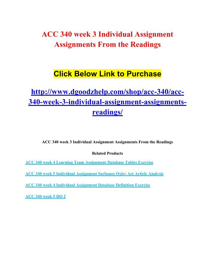 acc340 week 1 the effects of Acc 340 week 1 individual assignment the effects of technology to purchase this tutorial copy and paste below link in your browser for any information or any cl. acc340 week 1 the effects of Acc 340 week 1 individual assignment the effects of technology to purchase this tutorial copy and paste below link in your browser for any information or any cl.