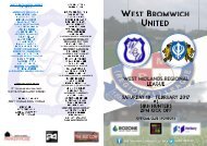 Official Programme West Bromwich United vs Sikh Hunters