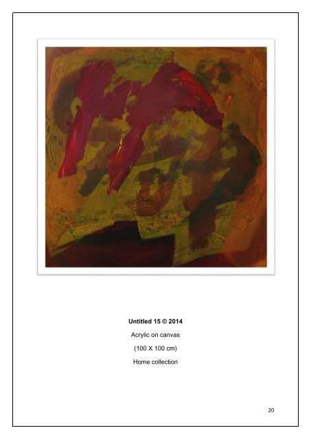 CATALOGUE of ABSTRACT ARTWORKS