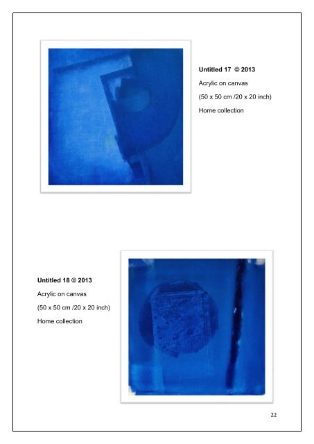 CATALOGUE of ABSTRACT ARTWORKS