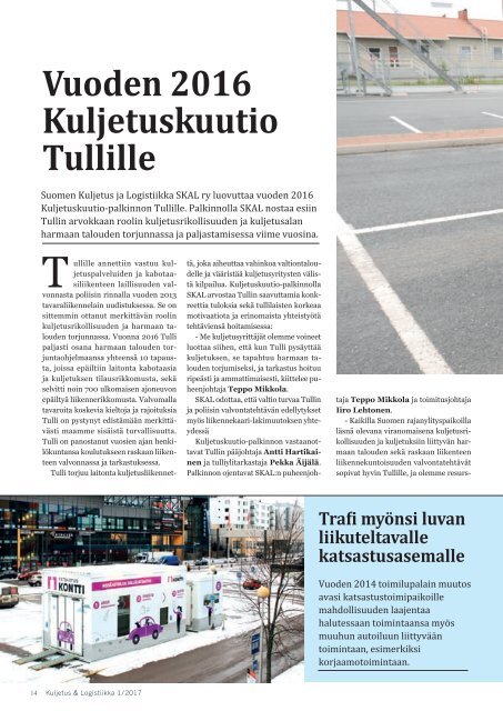 Kuljetus & Logistiikka 1 / 2017