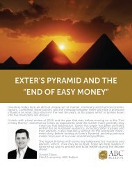 EXTER’S PYRAMID AND THE “END OF EASY MONEY”