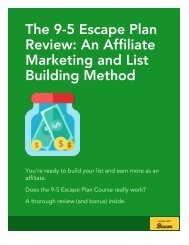 9-5 Escape Plan Review and Bonus - Is This Affiliate Marketing Course Worth It?