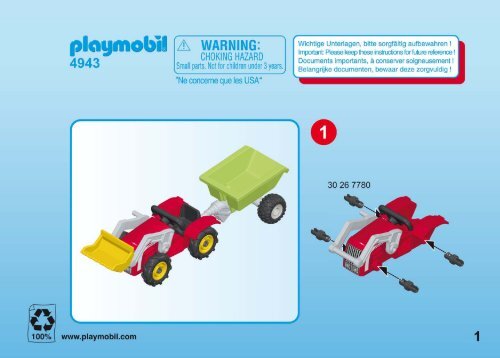 Playmobil 4943 - Notice de montage Playmobil 4943