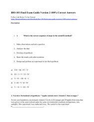 BIO 103 Final Exam Guide Version 2 100% Correct Answers