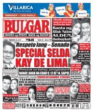 February 7, 2016 BULGAR: BOSES NG PINOY, MATA NG BAYAN