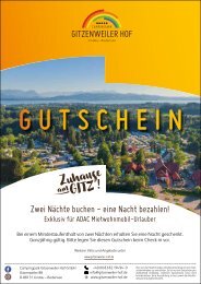 ADAC Gutschein Campingplatz Gitzweiler Hof Lindau / Bodensee