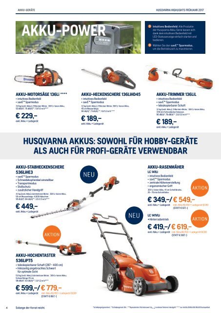 Husqvarna Frühjahr 2017