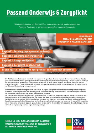 Passend Onderwijs & Zorgplicht
