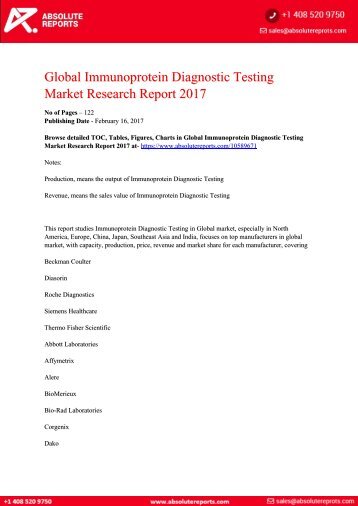 Immunoprotein-Diagnostic-Testing-Market-Research-Report-2017