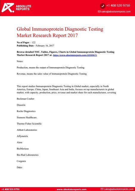 Immunoprotein-Diagnostic-Testing-Market-Research-Report-2017