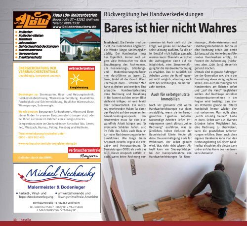 Tassilo, Ausgabe März/April 2017 - Das Magazin rund um Weilheim und die Seen