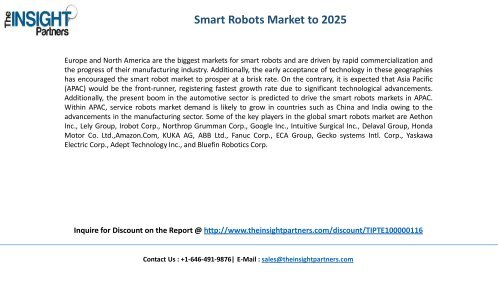 Research Analysis on Global Smart Robots Market 2016-2025 |The Insight Partners