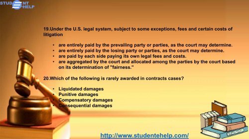 LAW 421 Final Exam Answers Free Pdf Download through Studentehelp