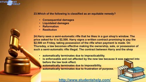 LAW 421 Final Exam Answers Free Pdf Download through Studentehelp