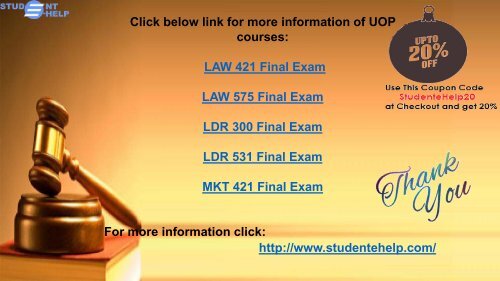 LAW 421 Final Exam Answers Free Pdf Download through Studentehelp