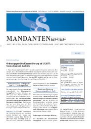 Aktuelles aus der Gesetzgebung und Rechtsprechung März 2017