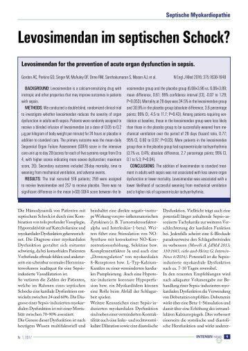 03 Levosimendan im septischen Schock