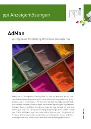 AdMan Anzeigen im Publishing Workflow ... - ppi Media GmbH
