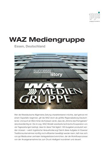 WAZ Mediengruppe Essen, Deutschland - ppi Media GmbH