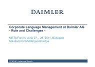 Corporate Language Management at Daimler AG - Role and Challenges ...