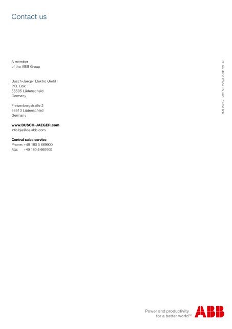 Download PDF - Busch-Jaeger Elektro GmbH