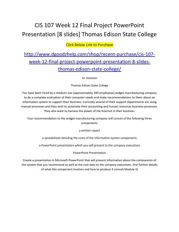 cis 105 final project powerpoint presentation Tutorialoutlet is a online tutorial store we provides hca 230 week 9 final project interpersonal communication presentation (uop. cis 105 final project powerpoint presentation Tutorialoutlet is a online tutorial store we provides hca 230 week 9 final project interpersonal communication presentation (uop.