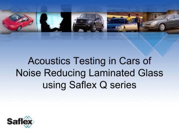 Acoustics testing in cars of noise reducing laminated glass - sun-tec.ch