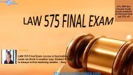 LAW 575 Final Exam University Of Phoenix Pdf Download @ Studentehelp