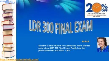 LDR 300 Final Exam With Week 5 Pdf Download via Studentehelp