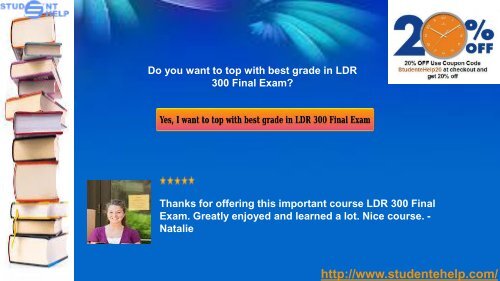 LDR 300 Final Exam With Week 5 Pdf Download via Studentehelp