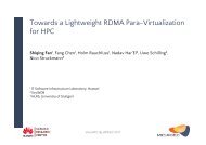 Towards a Lightweight RDMA Para-Virtualization for HPC